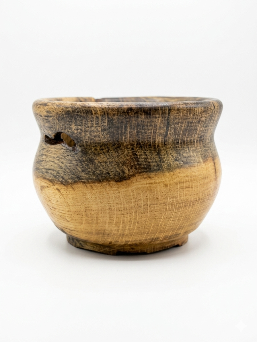 Spalted oak vase 5"