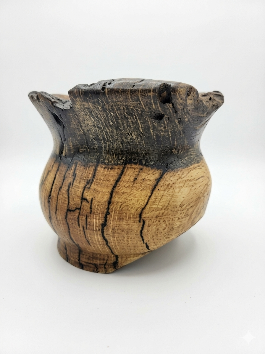 Spalted Oak Vase 5"