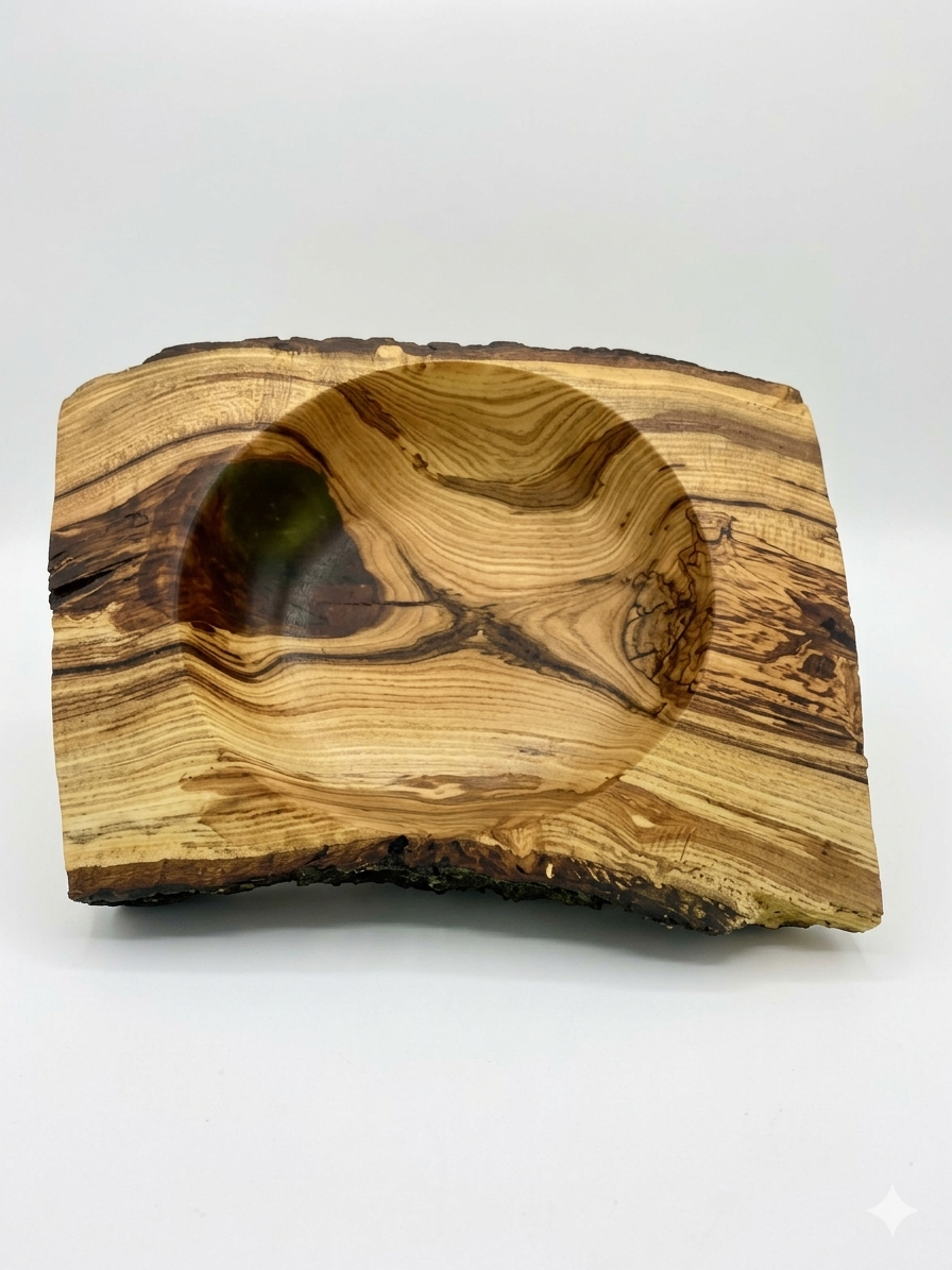 Live Edge Pear wood decorative bowl 6"