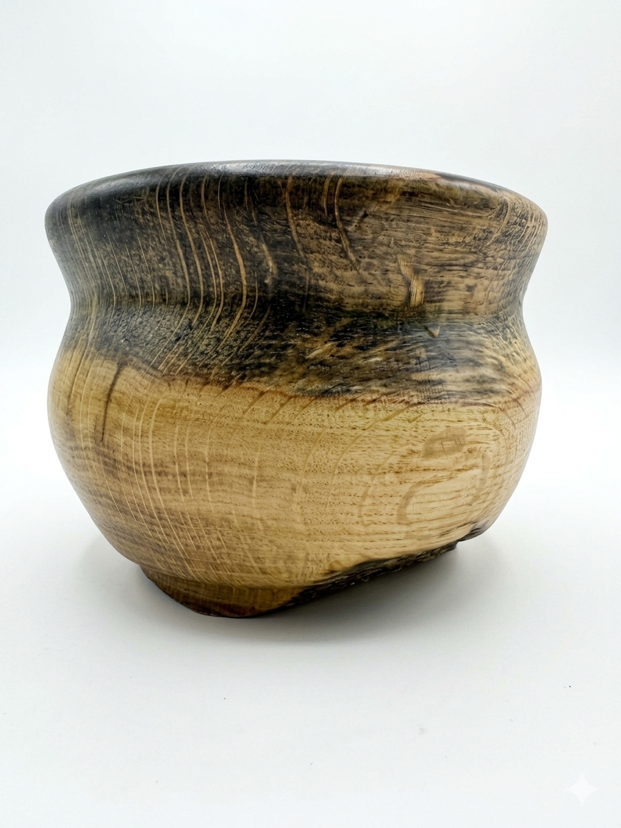 Spalted oak vase 5"