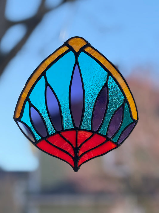 Egyptian Fan Stained Glass